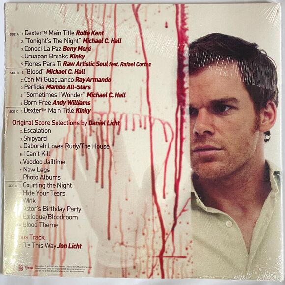 Dexter Blood Red White Swirl Vinyl Record NEW SEALED Soundtrack Limited Edition - Picture 3 of 3